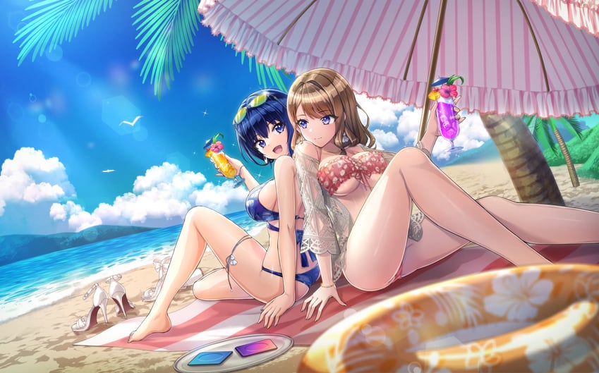 tojou michiru and suminoe shion (dolphin wave) drawn by ootomo_takuji