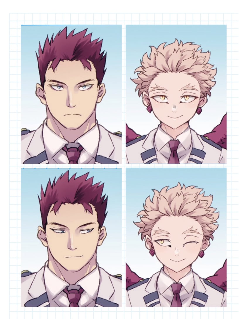 endeavor and hawks (boku no hero academia) drawn by morino_peko