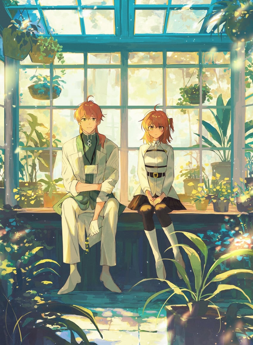fujimaru ritsuka and romani archaman (fate and 1 more) drawn by wani_(mezo)