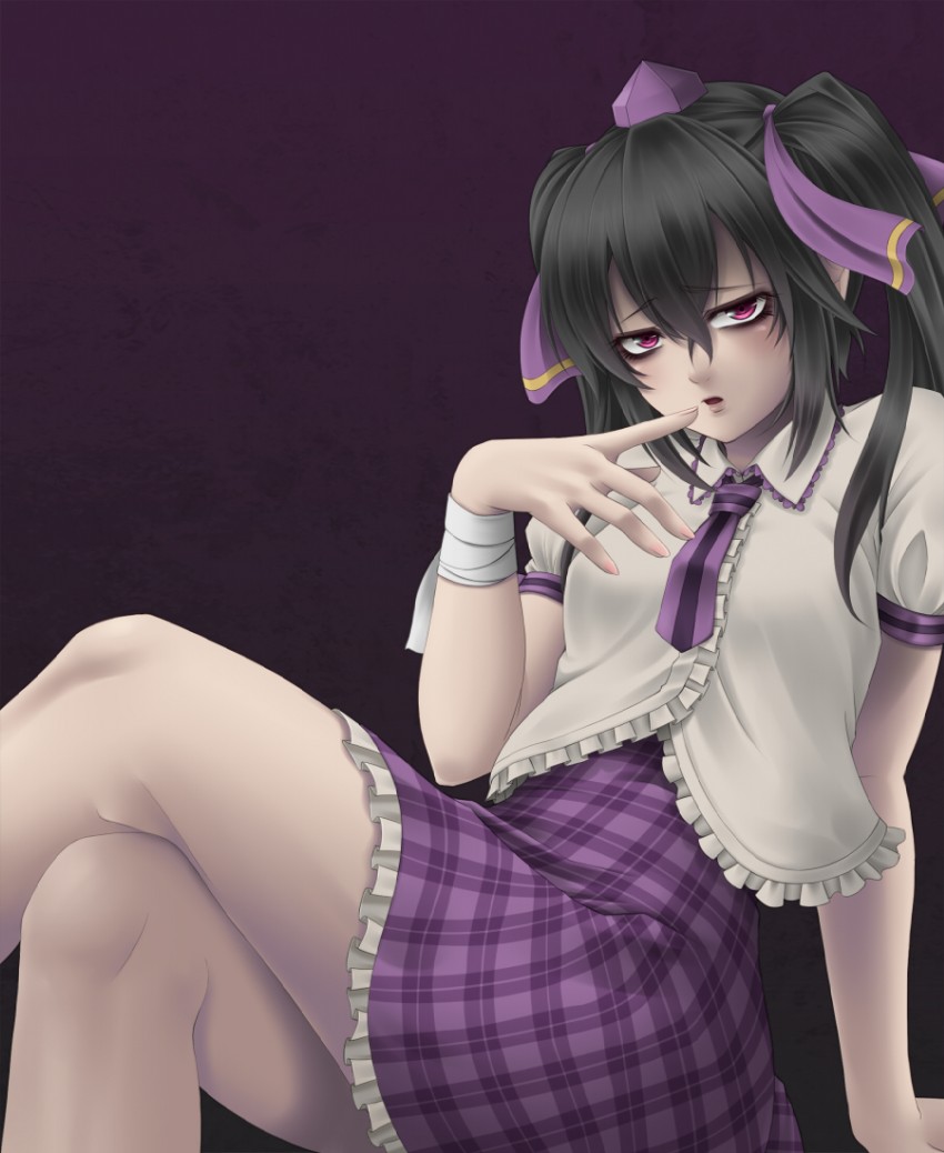 himekaidou hatate and hata-tan (touhou) drawn by mochi.f