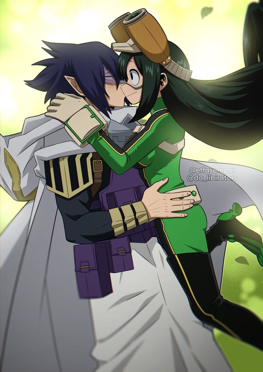 asui tsuyu and amajiki tamaki (boku no hero academia) drawn by effasempai