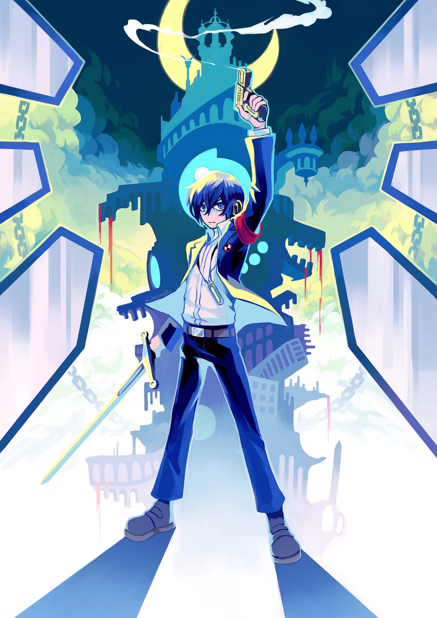 yuuki makoto (persona and 2 more) drawn by nichromatic