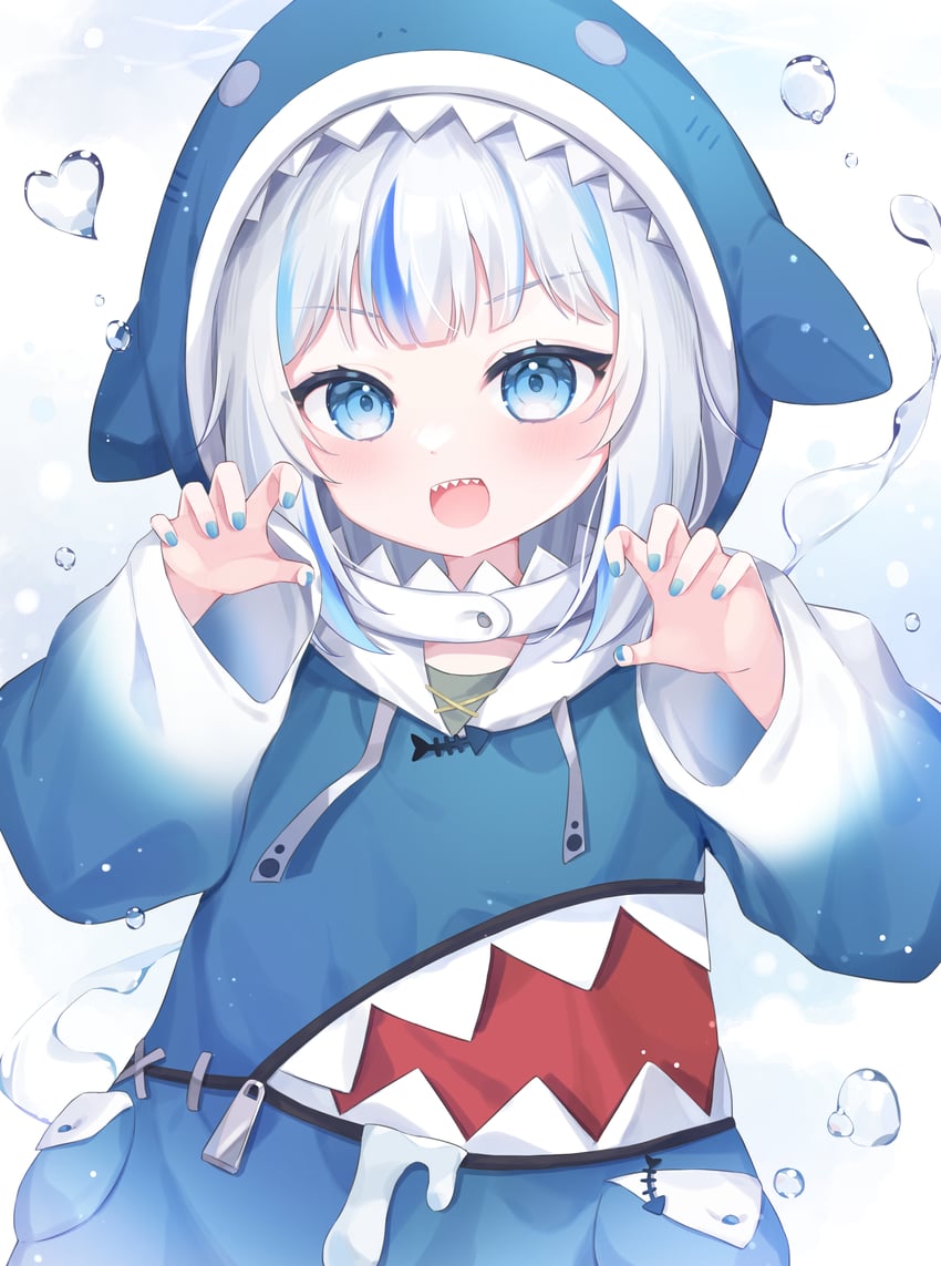 gawr gura (hololive and 1 more) drawn by nemuri_(nemu729o)