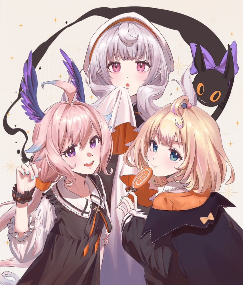 enna alouette, millie parfait, reimu endou, and lucie (nijisanji and 1 more) drawn by ibuprofend