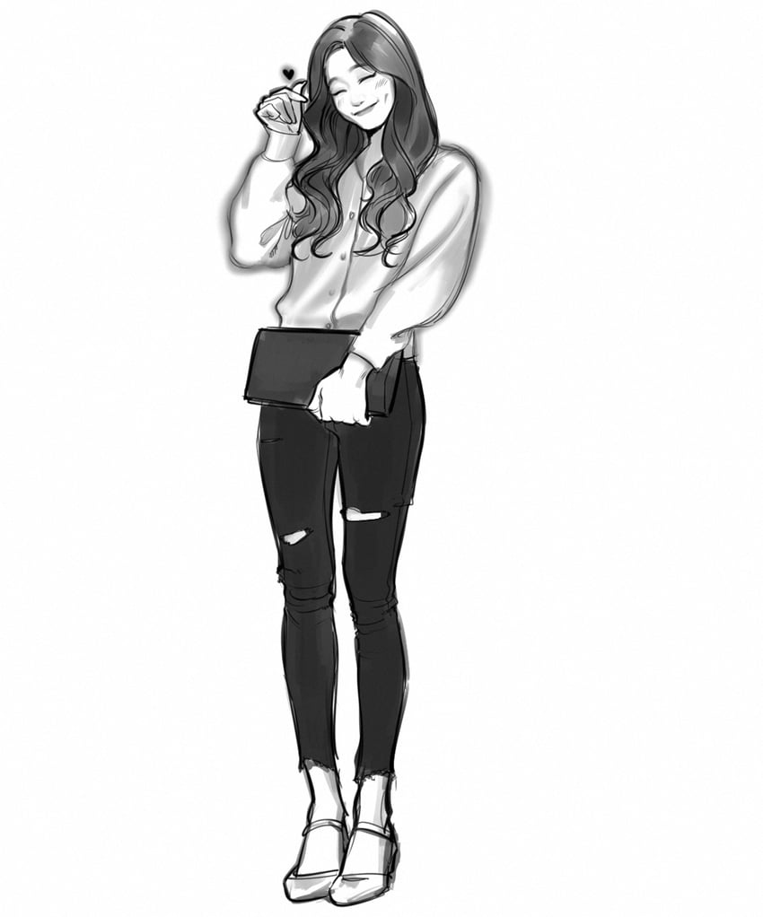 sujeong (real life and 1 more) drawn by abbystea
