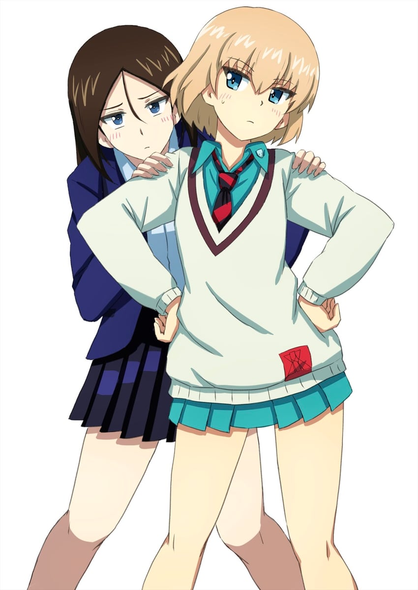 katyusha, amate yuzuriha, nonna, and nyaan (girls und panzer and 2 more) drawn by omachi_(slabco)