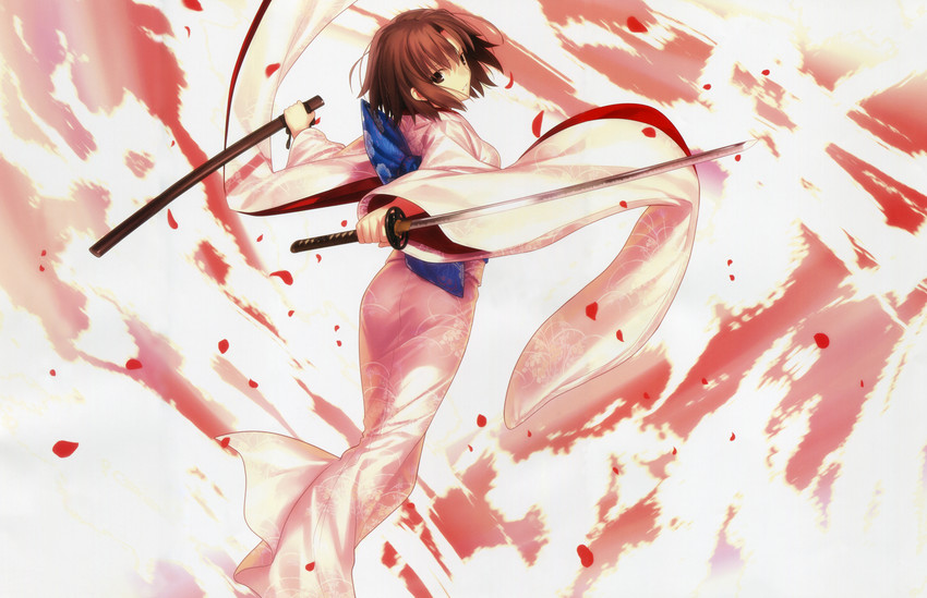 ryougi shiki and void shiki (kara no kyoukai) drawn by takeuchi_takashi