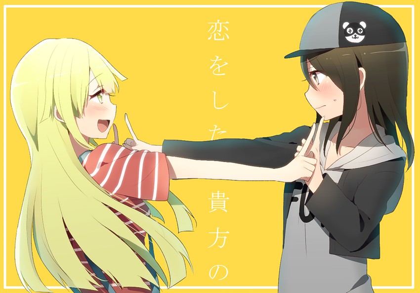 tsurumaki kokoro and okusawa misaki (bang dream!) drawn by harusawa