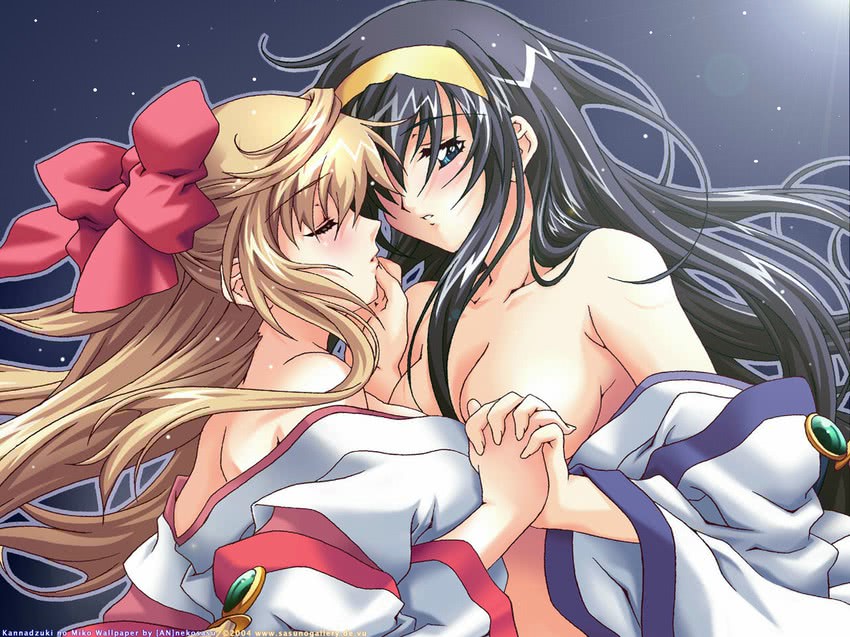 himemiya chikane and kurusugawa himeko (kannazuki no miko) drawn by nagayori