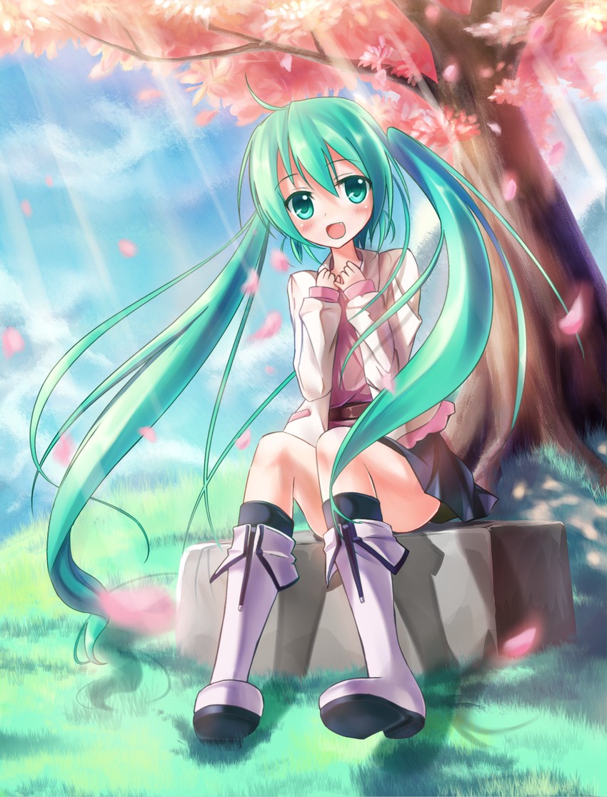 hatsune miku (vocaloid) drawn by zi_se