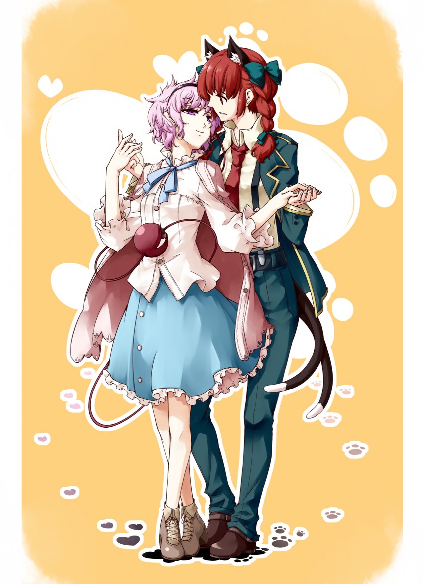 komeiji satori and kaenbyou rin (touhou) drawn by sakuraba_yuuki