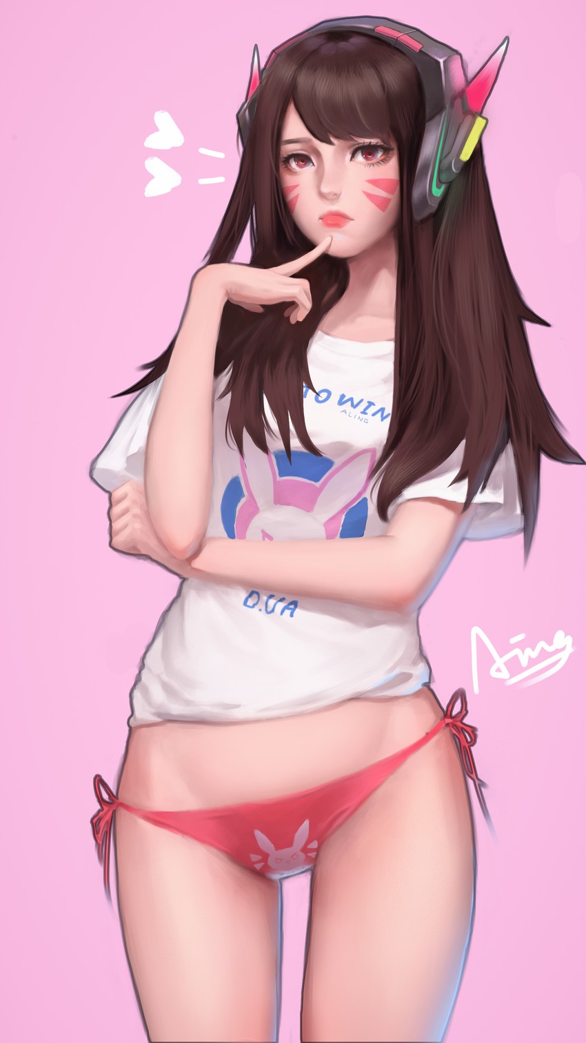d.va (overwatch and 1 more) drawn by aling
