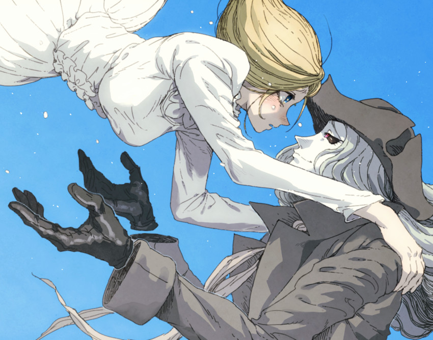grey and florian nightingale (kuro hakubutsukan ghost and lady) drawn by akutsumi
