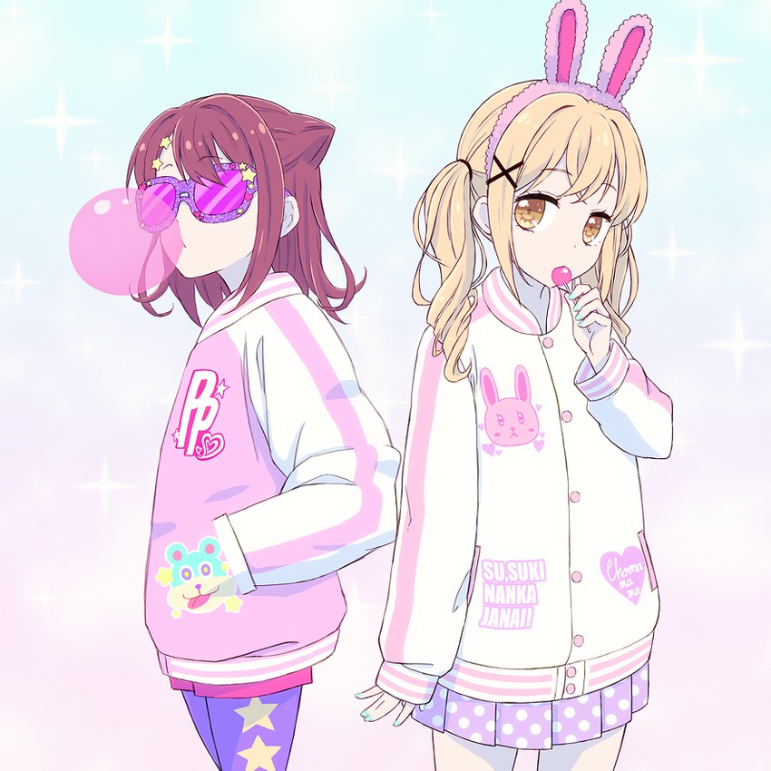 ichigaya arisa and toyama kasumi (bang dream!) drawn by saiko_dagashi