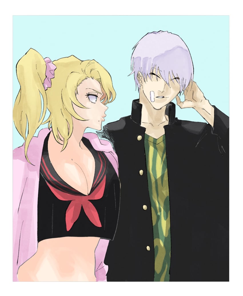 matsumoto rangiku and ichimaru gin (bleach) drawn by mitu_hide43
