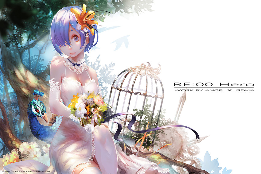 rem (re:zero kara hajimeru isekai seikatsu) drawn by hu_dako