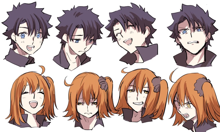fujimaru ritsuka (fate and 1 more) drawn by metarogu