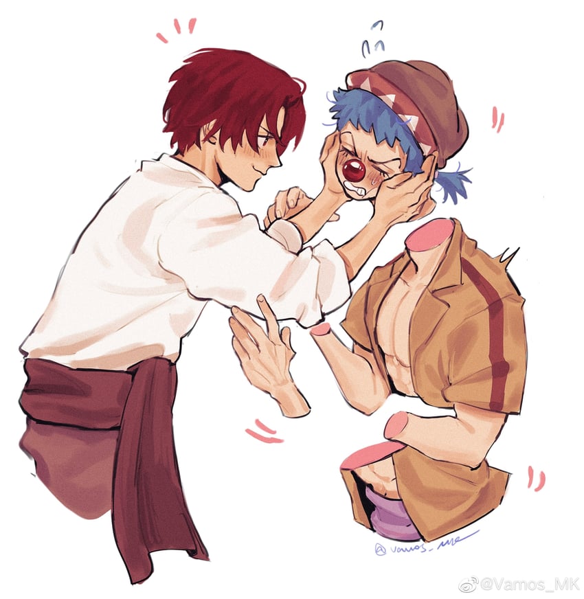 shanks and buggy the clown (one piece) drawn by vamos_mk