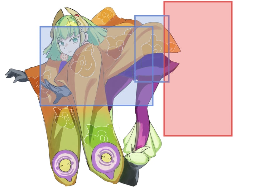 bridget and noh-p.u.n.k. ze amin (yu-gi-oh! and 2 more) drawn by kanade2132
