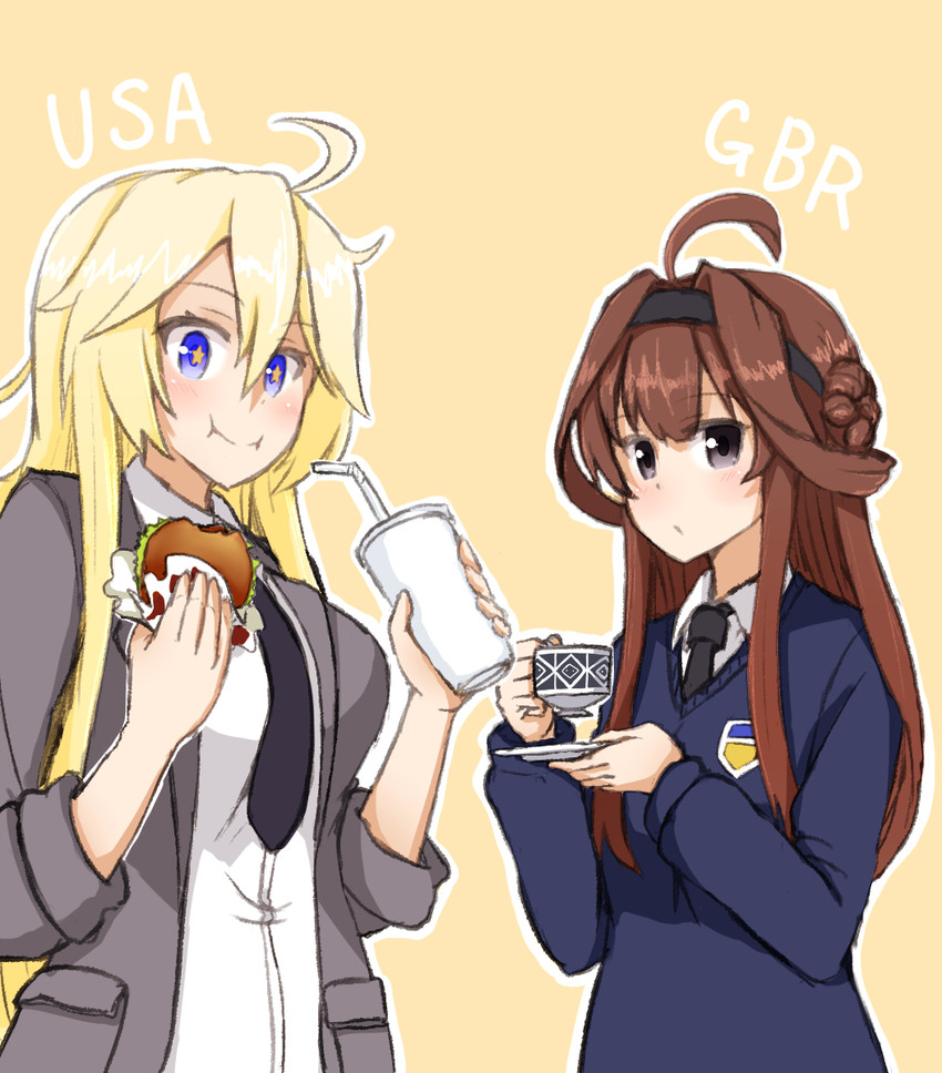 kongou, darjeeling, iowa, and kay (kantai collection and 1 more) drawn by atsushi_(aaa-bbb)