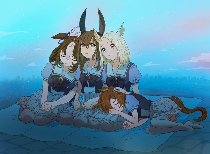 admire vega, t.m. opera o, meisho doto, and narita top road (umamusume) drawn by inaho_soji