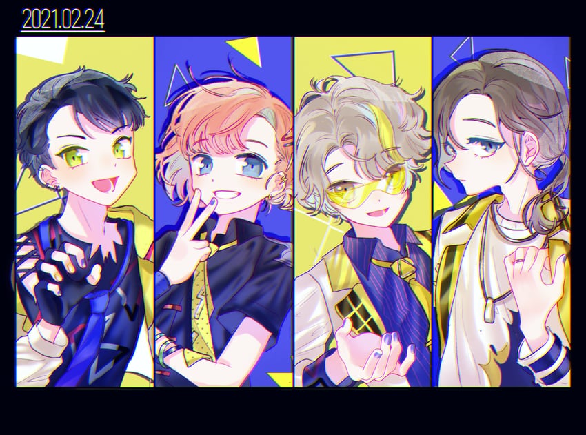 joshua, yuki, sota, and matsu (dear vocalist and 1 more) drawn by jeje_(pixiv60670177)