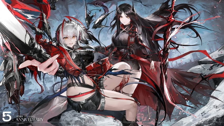 w, ines, and wis'adel (arknights) drawn by yuki_flourish