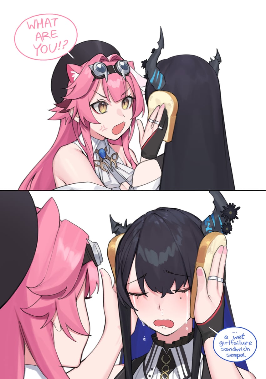 nerissa ravencroft and raora panthera (hololive and 1 more) drawn by dasdokter