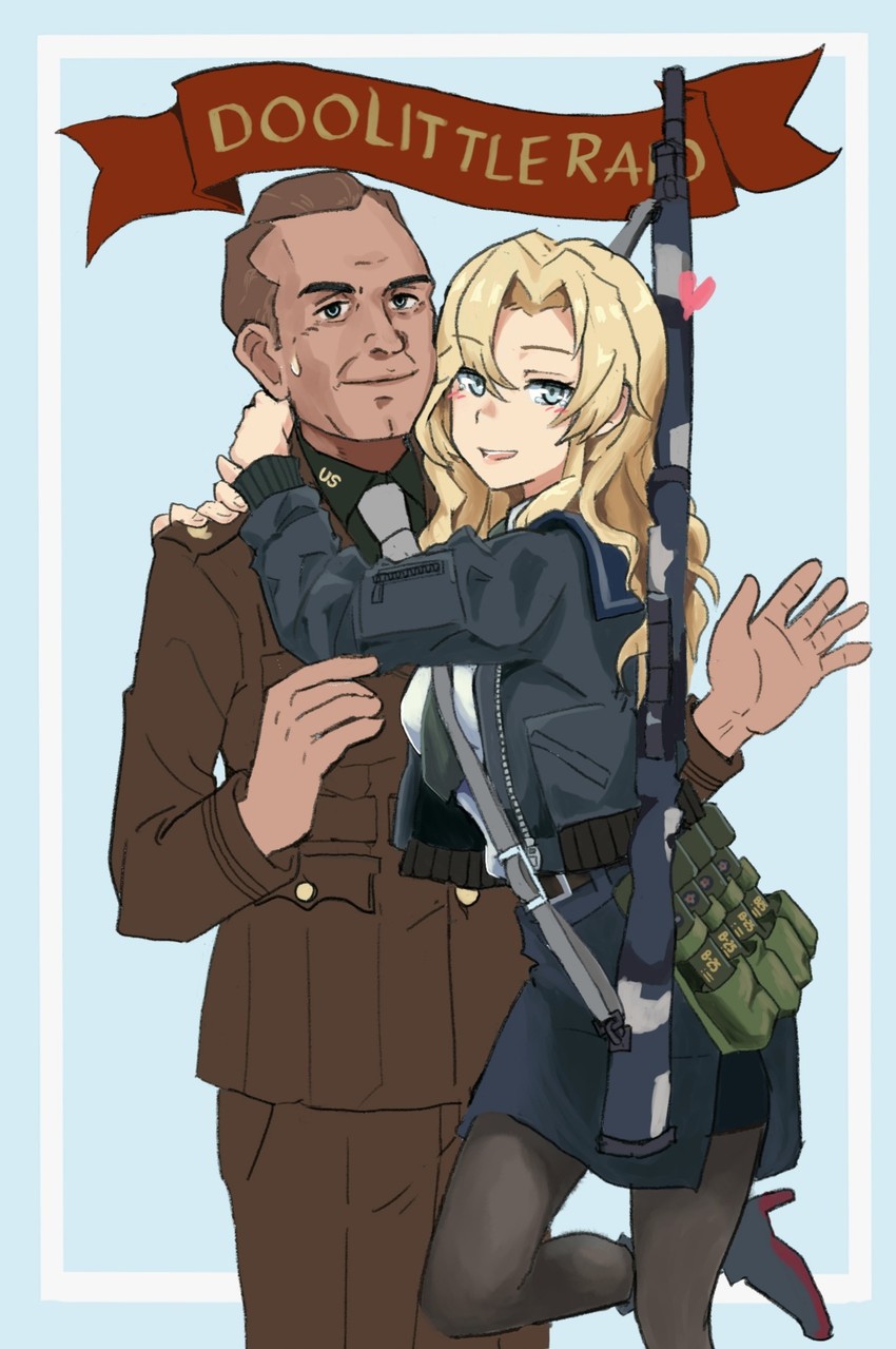 hornet and jimmy doolittle (kantai collection) drawn by wani_(perfect_han)