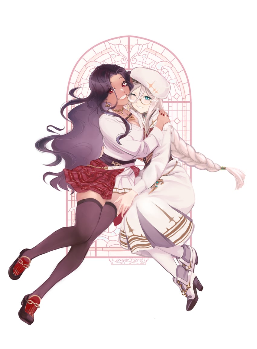 scarle yonaguni and aia amare (nijisanji and 1 more) drawn by eagerfiend