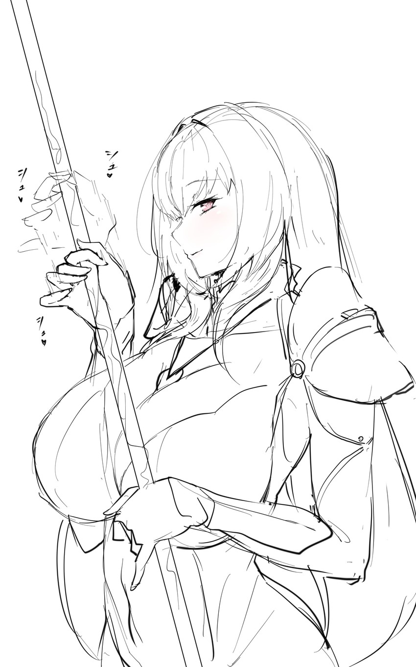 scathach (fate and 1 more) drawn by mogi_yasunobu