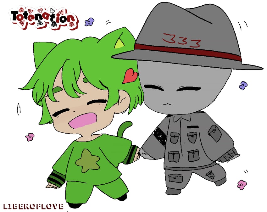 drill sgt grey and gnarko (original) drawn by liberoflove