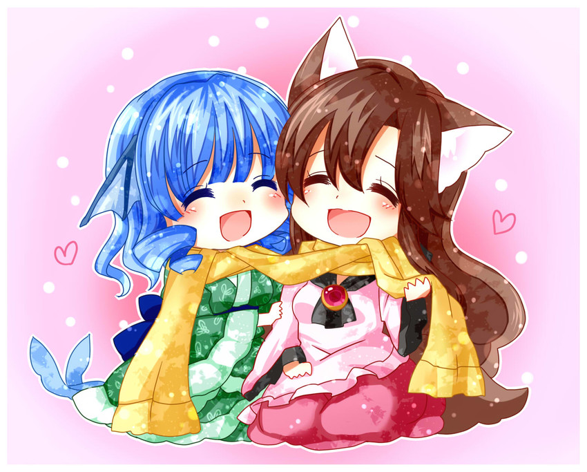 imaizumi kagerou and wakasagihime (touhou) drawn by totoharu_(kujirai_minato)