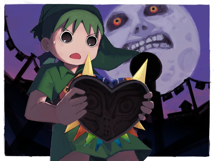 link, koiwai yotsuba, majora, and moon (the legend of zelda and 2 more) drawn by labuyoi
