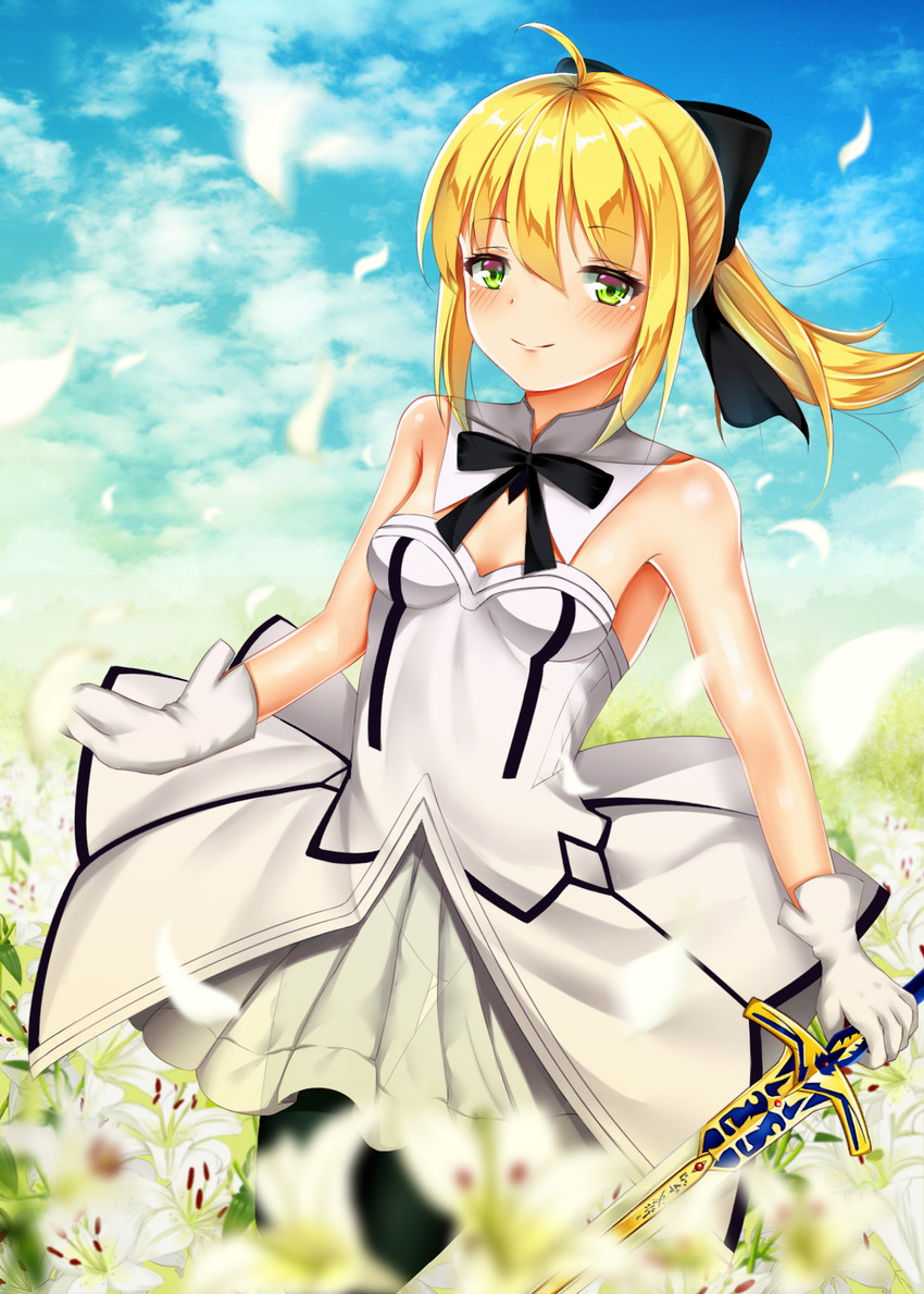 artoria pendragon and saber lily (fate and 3 more) drawn by puririn