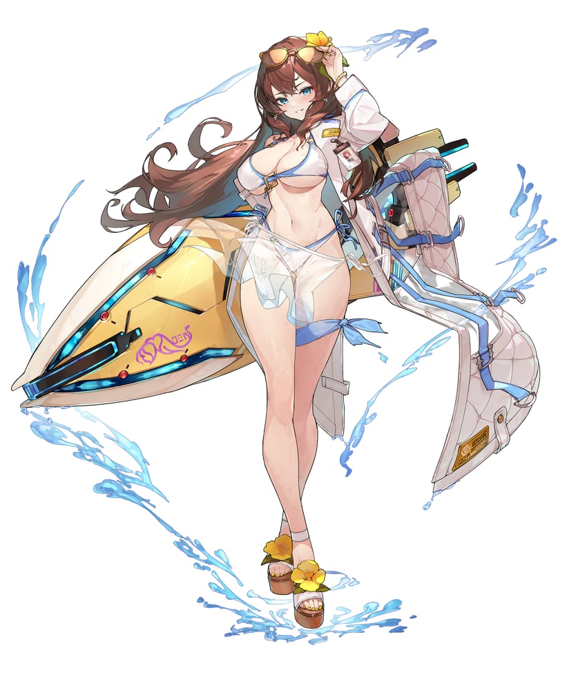scientist on the beach sohee (guardian tales) drawn by yogurt_bakudan