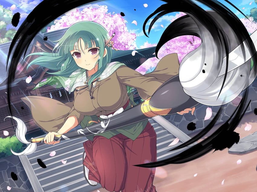 bashou (senran kagura and 2 more) drawn by yaegashi_nan