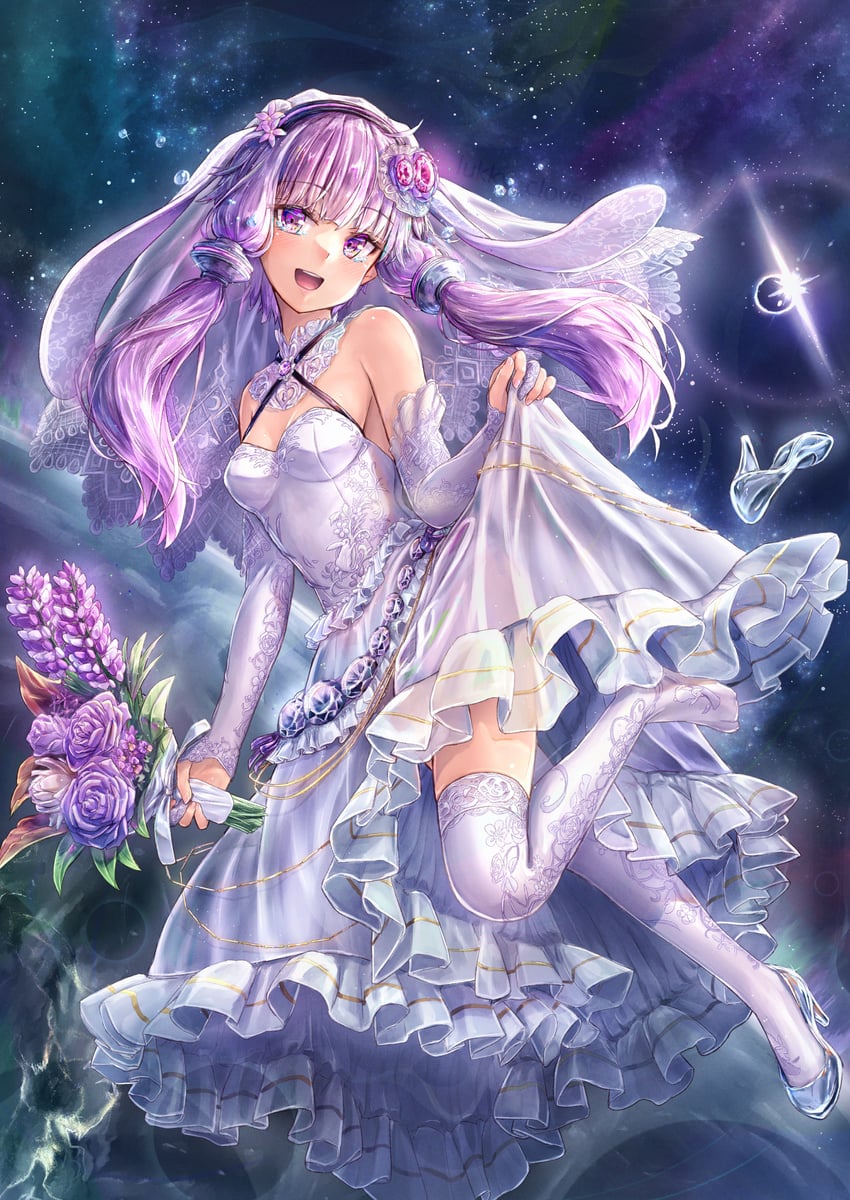 yuzuki yukari (vocaloid and 1 more) drawn by lukky_clover