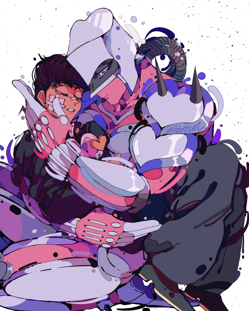 higashikata josuke and crazy diamond (jojo no kimyou na bouken and 1 more) drawn by arbitrium