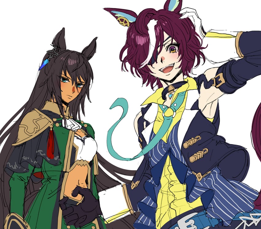 tanino gimlet and symboli kris s (umamusume) drawn by kuya_(hey36253625)