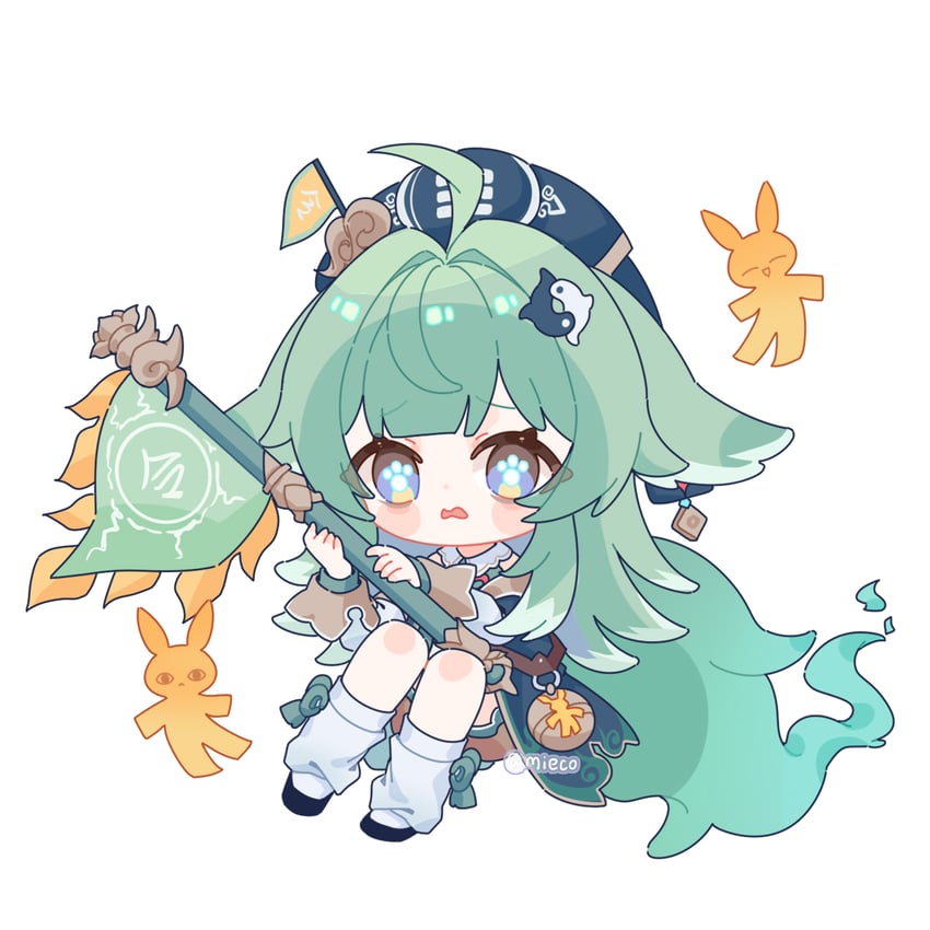 huohuo and tail (honkai and 1 more) drawn by mieco_fox5242