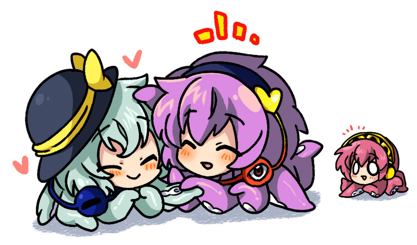 komeiji koishi, komeiji satori, megurine luka, and takoluka (touhou and 1 more) drawn by eromame