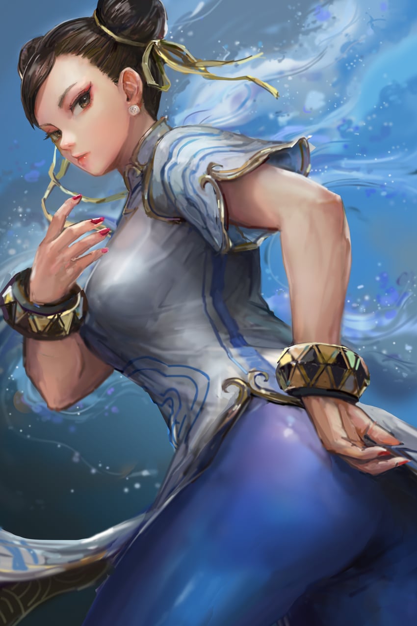 chun-li (street fighter and 1 more) drawn by miche
