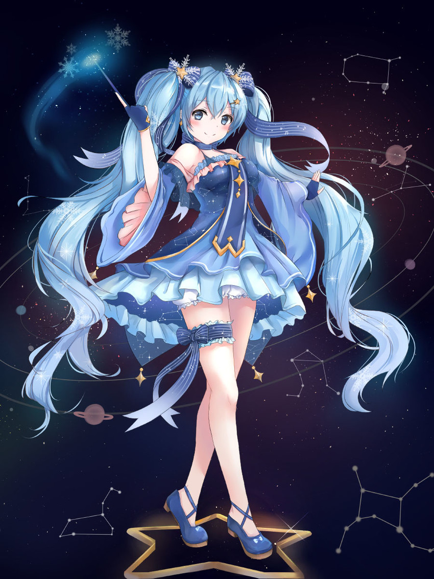 hatsune miku and yuki miku (vocaloid and 1 more) drawn by munape