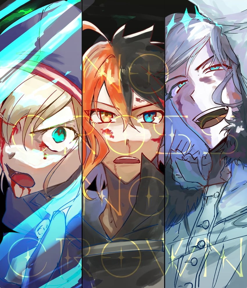 artoria pendragon, fujimaru ritsuka, artoria caster, and oberon (fate and 1 more) drawn by royst