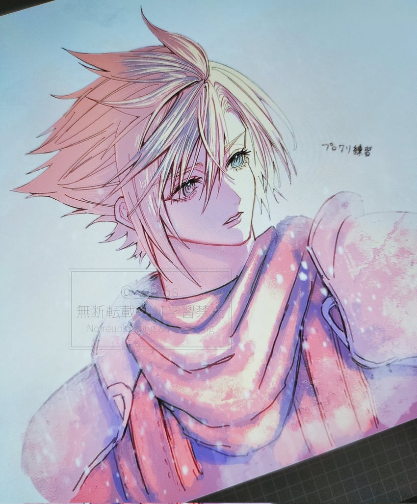 cloud strife (final fantasy and 2 more) drawn by shi6s
