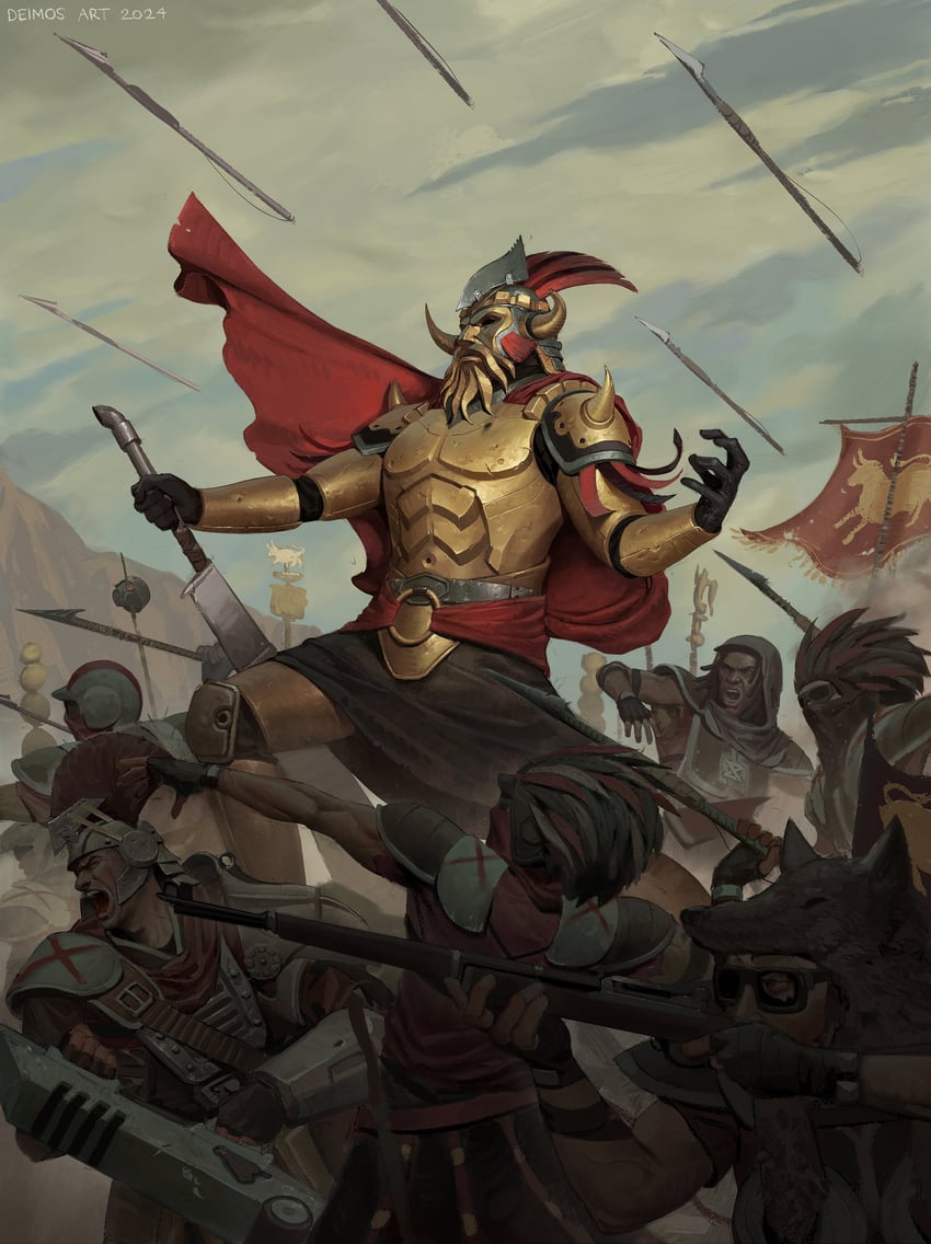 ulysses, legionary, and legate lanius (fallout and 1 more) drawn by deimos_art