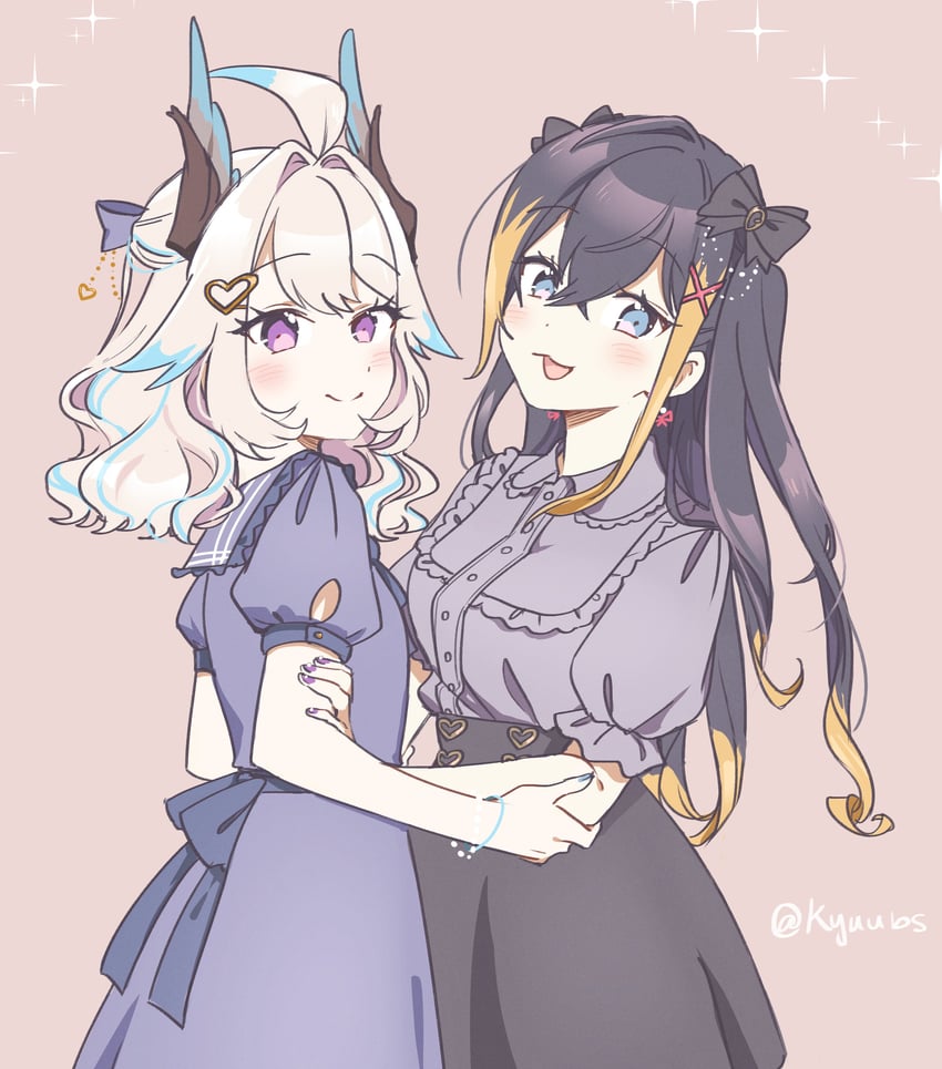 enna alouette and petra gurin (nijisanji and 1 more) drawn by narpoodles