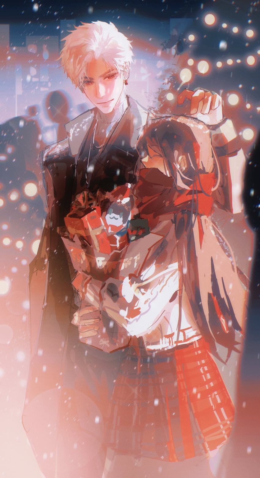 protagonist and sylus (love and deepspace) drawn by mala_ban_ban_gua