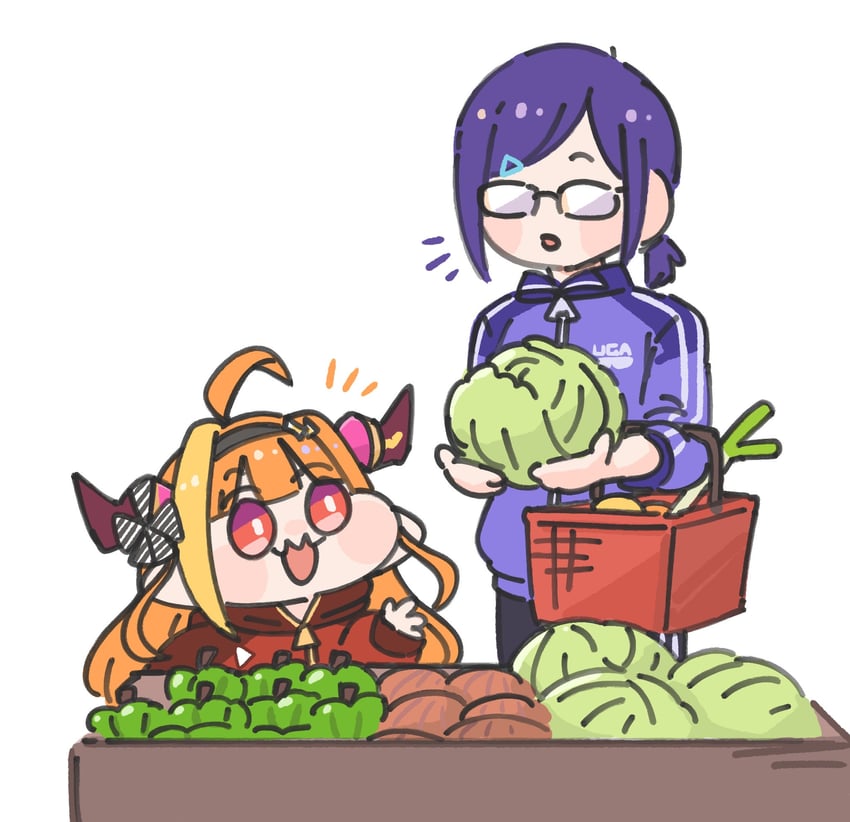kiryu coco and a-chan (hololive) drawn by shii_miii